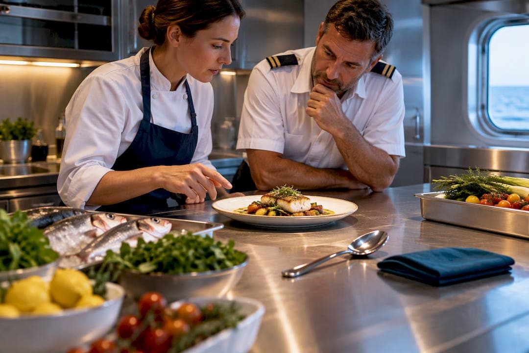 Luxury 7 Day Sample Charter Menu: Cold Chain, Chef Brief From Captains
